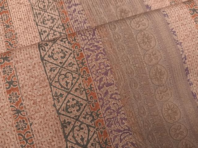 平和屋着物●本場染大島紬 間道 正絹 逸品 AABB8171ph