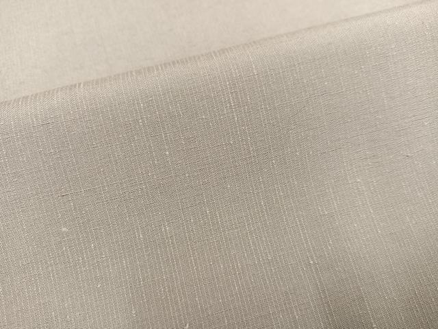 平和屋着物●上質な紬 色無地 利休白茶色 正絹 逸品 AABB8172ph