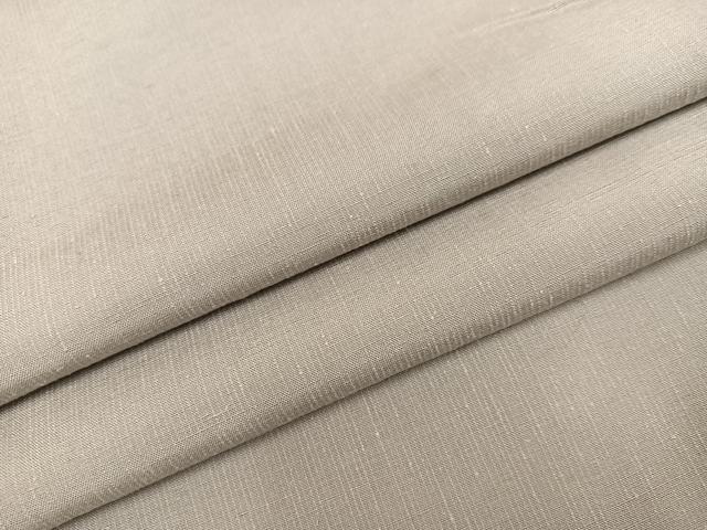 平和屋着物●上質な紬 色無地 利休白茶色 正絹 逸品 AABB8172ph