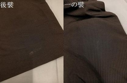平和屋着物●男性　馬乗り袴　縞　正絹　逸品　AABB8188ph