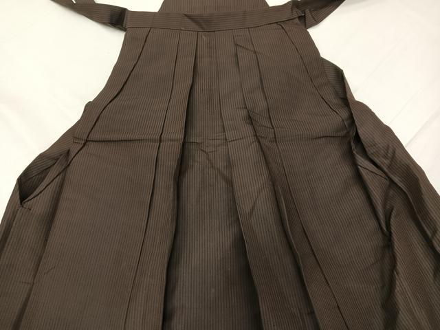 平和屋着物●男性　馬乗り袴　縞　正絹　逸品　AABB8188ph