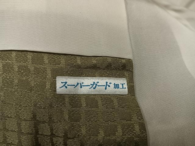 平和屋着物●上質な色無地 花地紋 油色 正絹 逸品 AABB8232ph