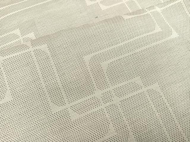 平和屋着物●上質な紬 幾何学文様 正絹 逸品 AABB8236ph