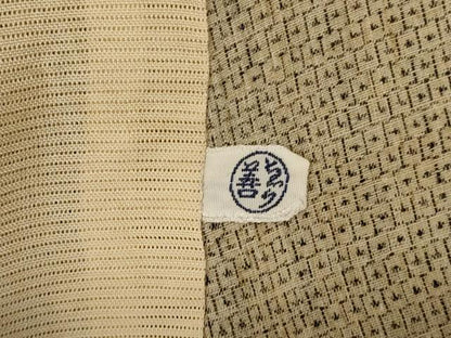 平和屋着物＊夏物　上布　130亀甲　ゑり善扱い　麻　逸品　AABB8244jd