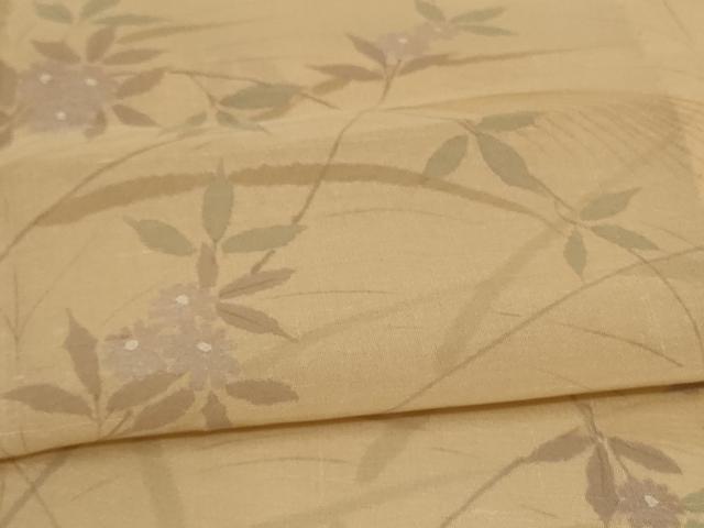 平和屋着物＊夏物 訪問着 紗 作家物 草花文 ますいわ屋扱い 正絹 逸品 AABB8246jd