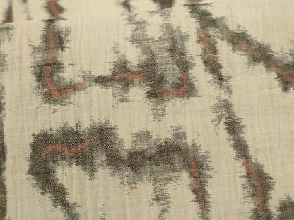 平和屋着物＊夏物 小千谷ちぢみ 幾何学文様 麻 逸品 AABB8248jd