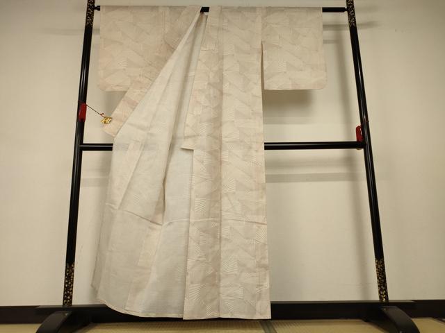 平和屋着物＊夏物 小紋 紗 幾何学文様 AABB8254jd