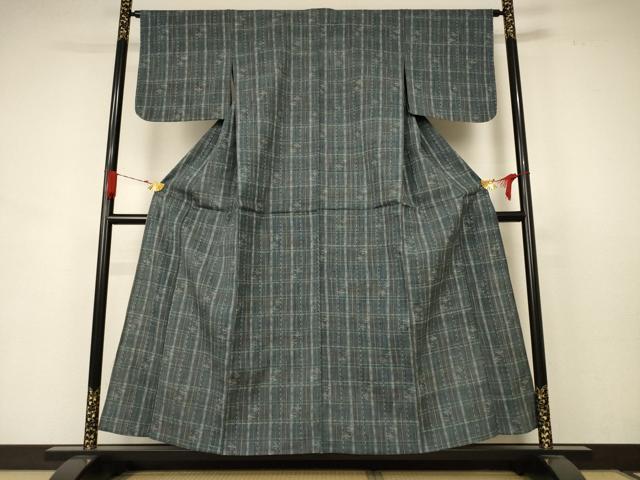 平和屋着物＊夏物 小紋 絣文様 AABB8255jd
