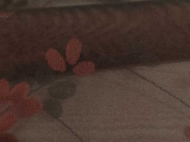 平和屋着物＊夏物 小紋 紗 萩 正絹 逸品 AABB8257jd