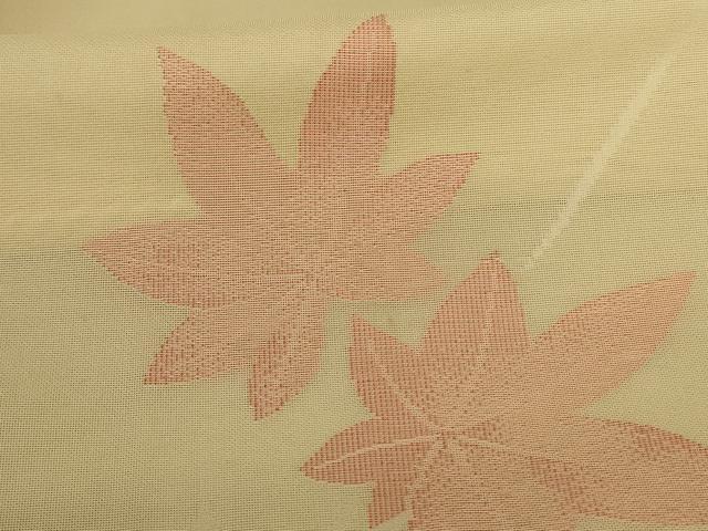 平和屋着物＊夏物 小紋 紗 楓文 正絹 逸品 AABB8260jd