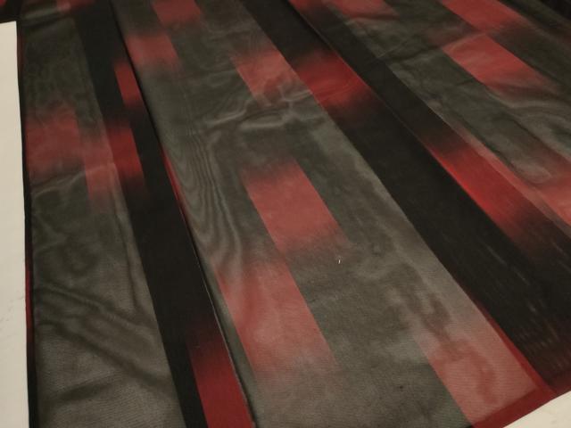 平和屋着物＊夏物 小紋 紗 変わり市松 正絹 逸品 AABB8262jd