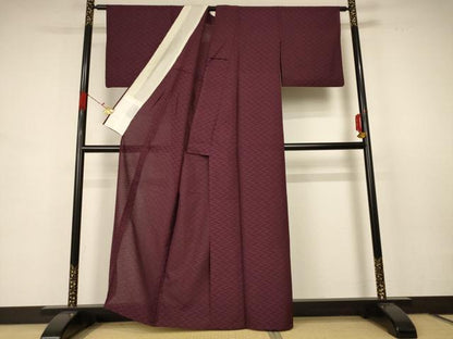 平和屋着物＊夏物 小紋 変わり絽 稲妻 正絹 逸品 AABB8265jd