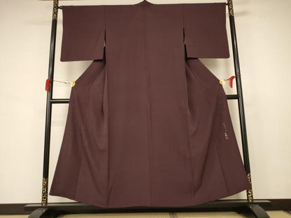 平和屋着物＊夏物 松尾光琳 色無地 絽 黒鳶色 正絹 逸品 AABB8268jd