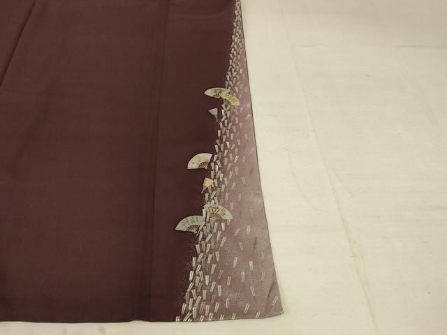 平和屋着物＊夏物 松尾光琳 色無地 絽 黒鳶色 正絹 逸品 AABB8268jd
