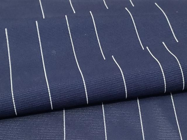 平和屋着物＊夏物 小紋 紗 変わり縞 正絹 逸品 AABB8270jd