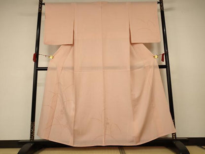 平和屋着物＊夏物　訪問着　絽　草花文　正絹　逸品　AABB8273jd