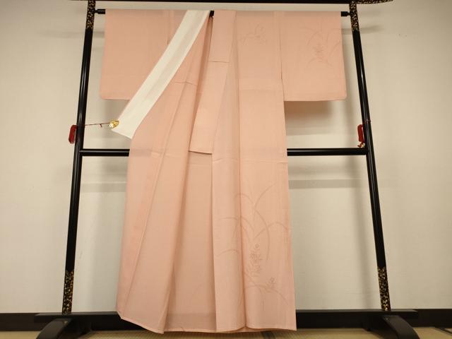 平和屋着物＊夏物　訪問着　絽　草花文　正絹　逸品　AABB8273jd