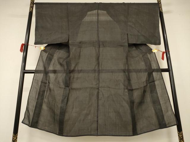 平和屋着物＊夏物 男性 石川県指定無形文化財 能登上布 本麻手織上布 110亀甲 総詰め 麻 逸品 AABB8274jd
