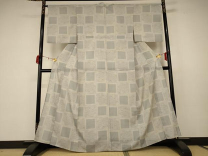 平和屋着物＊夏物 本場大島紬 夏大島 色紙花文 正絹 逸品 AABB8275jd