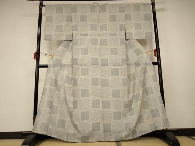 平和屋着物＊夏物 本場大島紬 夏大島 色紙花文 正絹 逸品 AABB8275jd