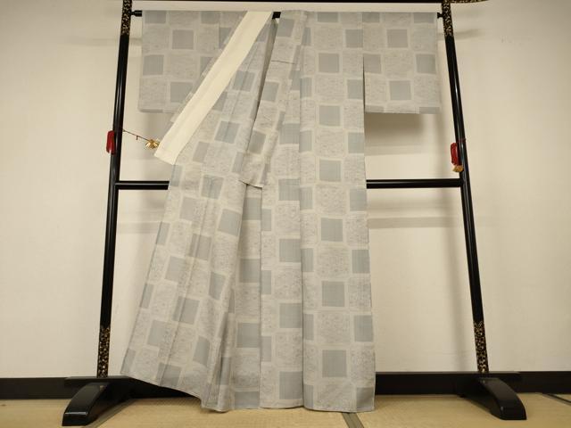 平和屋着物＊夏物 本場大島紬 夏大島 色紙花文 正絹 逸品 AABB8275jd