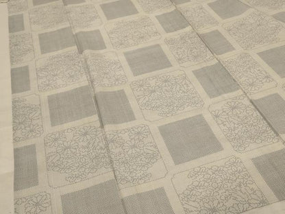 平和屋着物＊夏物 本場大島紬 夏大島 色紙花文 正絹 逸品 AABB8275jd