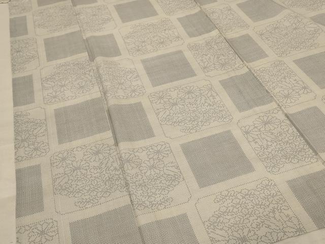 平和屋着物＊夏物 本場大島紬 夏大島 色紙花文 正絹 逸品 AABB8275jd