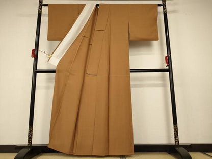 平和屋着物＊夏物 色無地 絽 香染色 正絹 逸品 AABB8276jd