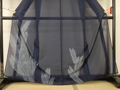 平和屋着物＊夏物 訪問着 絽 松葉文 洗える着物 AABB8286jd