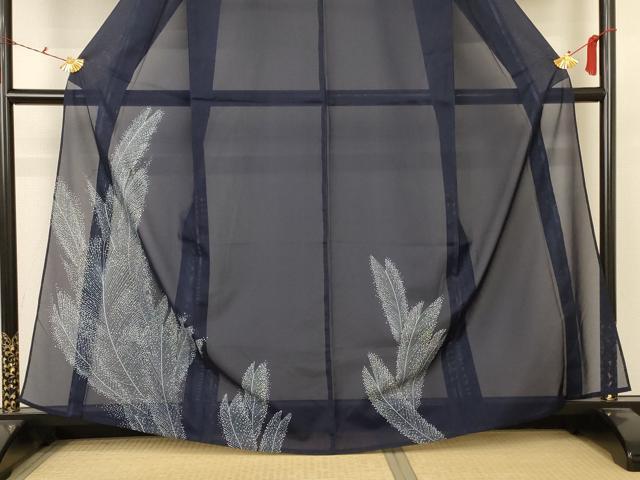 平和屋着物＊夏物 訪問着 絽 松葉文 洗える着物 AABB8286jd