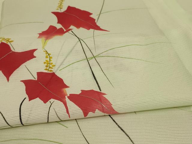 平和屋着物＊夏物 訪問着 絽 草花文 暈し染め 洗える着物 AABB8289jd