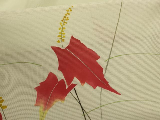 平和屋着物＊夏物 訪問着 絽 草花文 暈し染め 洗える着物 AABB8289jd