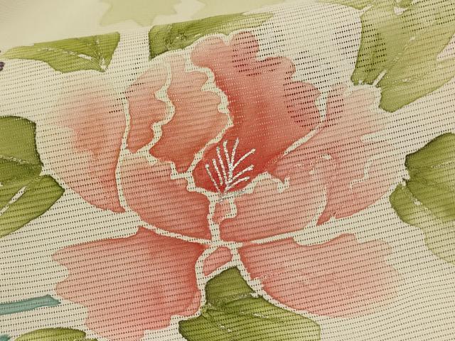 平和屋着物＊夏物 訪問着 絽 流水草花文 暈し染め 洗える着物 AABB8290jd