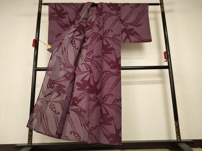 平和屋着物＊夏物 アンティーク 大正ロマン 紗紬 立波舞鶴文 正絹 逸品 AABB8294jd