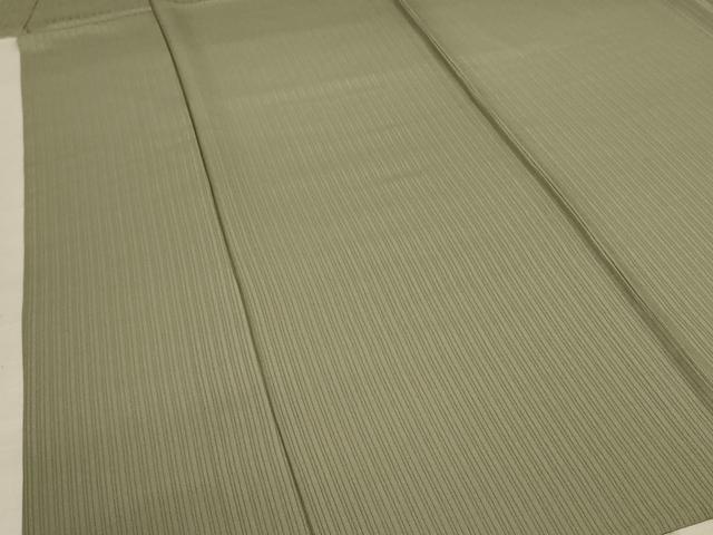 平和屋着物＊夏物 色無地 縦絽 柳鼠色 正絹 逸品 AABB8298jd