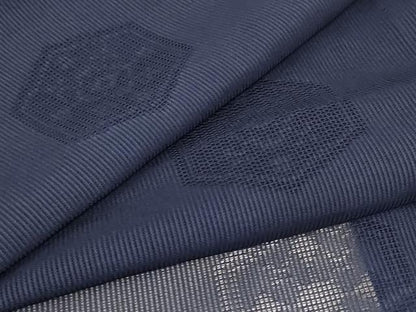 平和屋着物＊夏物 小紋 縦絽 亀甲文 正絹 逸品 AABB8299jd