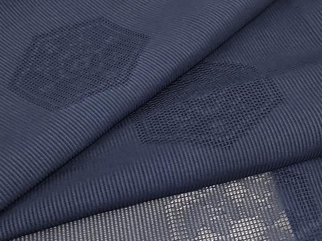 平和屋着物＊夏物 小紋 縦絽 亀甲文 正絹 逸品 AABB8299jd