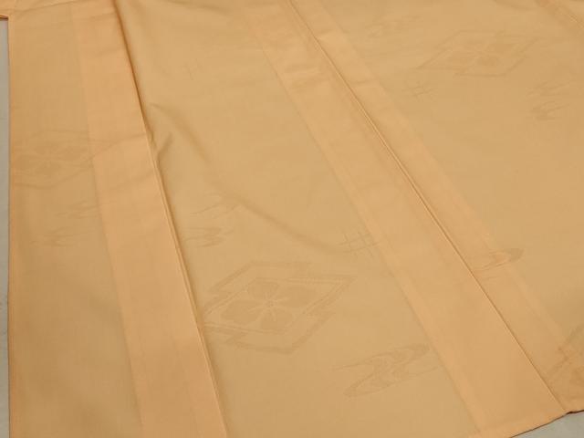 平和屋着物＊夏物 色無地 花菱紋紗 小麦色 正絹 逸品 AABB8302jd