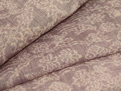平和屋着物＊夏物　小千谷ちぢみ　草花文　麻　逸品　AABB8303jd