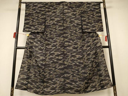 平和屋着物＊夏物 小紋 絽 霞文 正絹 逸品 AABB8306jd