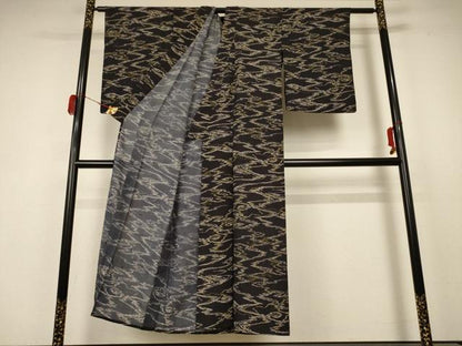 平和屋着物＊夏物 小紋 絽 霞文 正絹 逸品 AABB8306jd