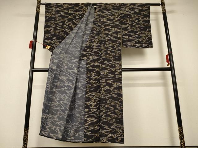 平和屋着物＊夏物 小紋 絽 霞文 正絹 逸品 AABB8306jd