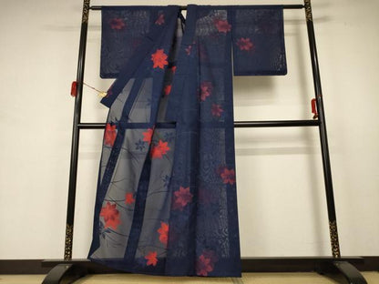 平和屋着物＊夏物 小紋 紗 芝花文 正絹 逸品 未使用 AABB8307jd