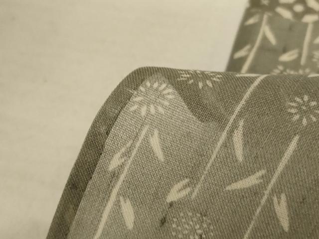 平和屋着物＊夏物　絹芭蕉　訪問着　型染め　花鳥文　正絹　逸品　AABB8308jd