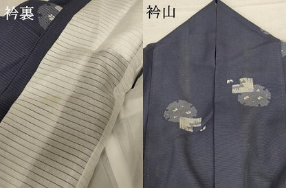 平和屋着物＊夏物 小紋 絽 雪輪花文 正絹 逸品 AABB8309jd