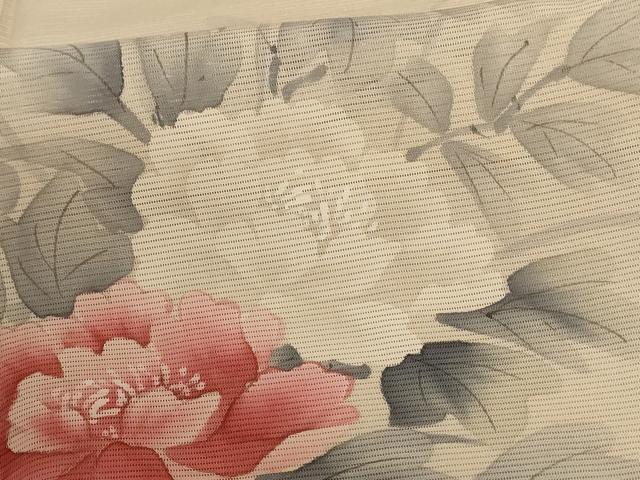 平和屋着物＊夏物 訪問着 絽 手描き 草花文 正絹 逸品 AABB8311jd