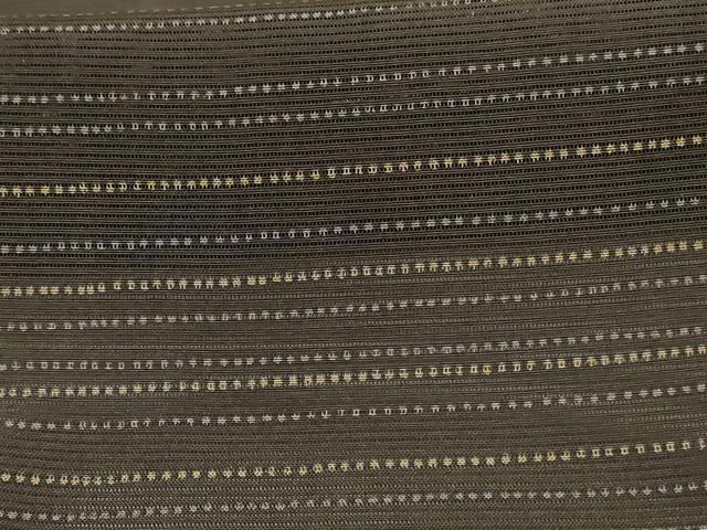 平和屋着物＊夏物 小紋 絽 横段文 銀彩 ゑり善扱い ロング丈 正絹 逸品 AABB8315jd