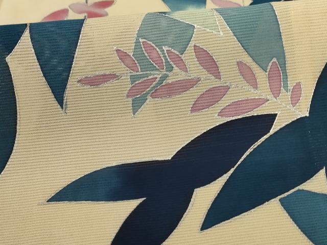 平和屋着物＊夏物 紬 絽 草花文 正絹 逸品 AABB8316jd