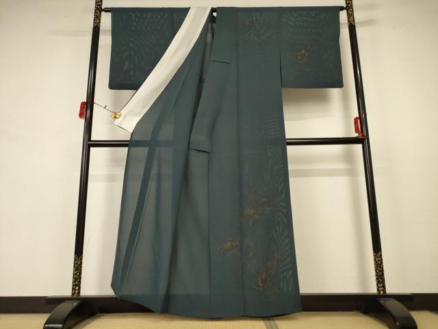 平和屋着物＊夏物 訪問着 絽 草花文 金彩 正絹 逸品 AABB8318jd