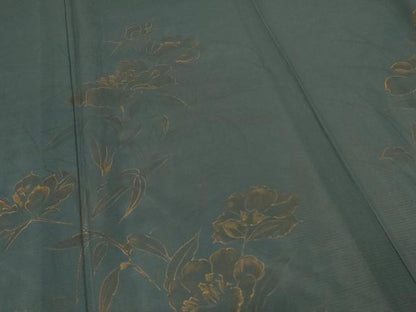 平和屋着物＊夏物 訪問着 絽 草花文 金彩 正絹 逸品 AABB8318jd